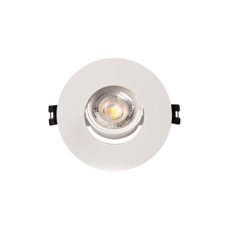Round tilting downlight ring for GU10/MR16 bulb - Cutout Ø75 mm