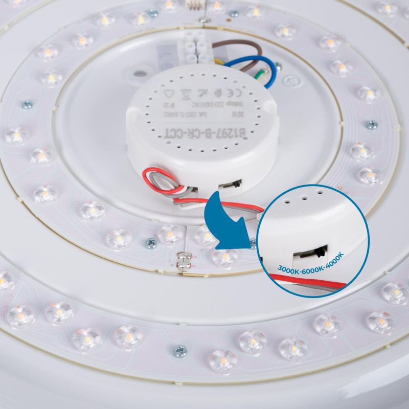Round LED ceiling light - 30W CCT - Ø43cm - 2000lm - IP20