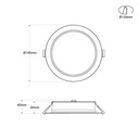 12W PRO Downlight - CCT - 148lm/W - IP54 - UGR19 - Cutout ø120mm