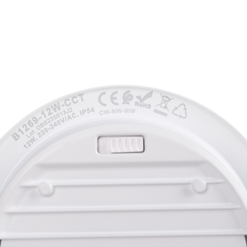 12W PRO Downlight - CCT - 148lm/W - IP54 - UGR19 - Cutout ø120mm