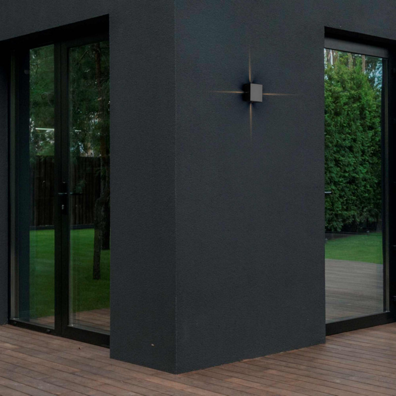 "Karen 4" outdoor square LED wall light - 6W - IP54