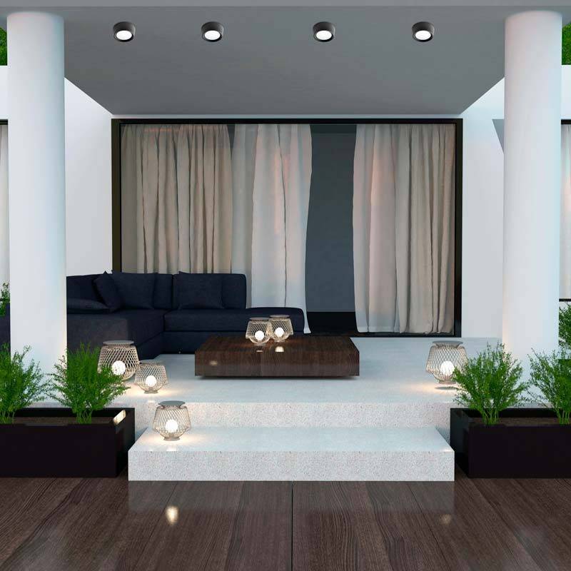 CCT "Livia 160" FUMAGALLI outdoor ceiling light - 10W - GX53 - IP55