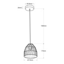 Woven paper pendant lamp "Rems" - E27