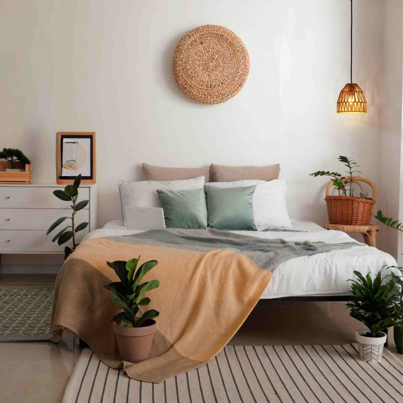 Woven paper pendant lamp "Rems" - E27