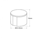 Silicone end cap for LED neon 360º - Ø20-22mm - N20D - NSD22