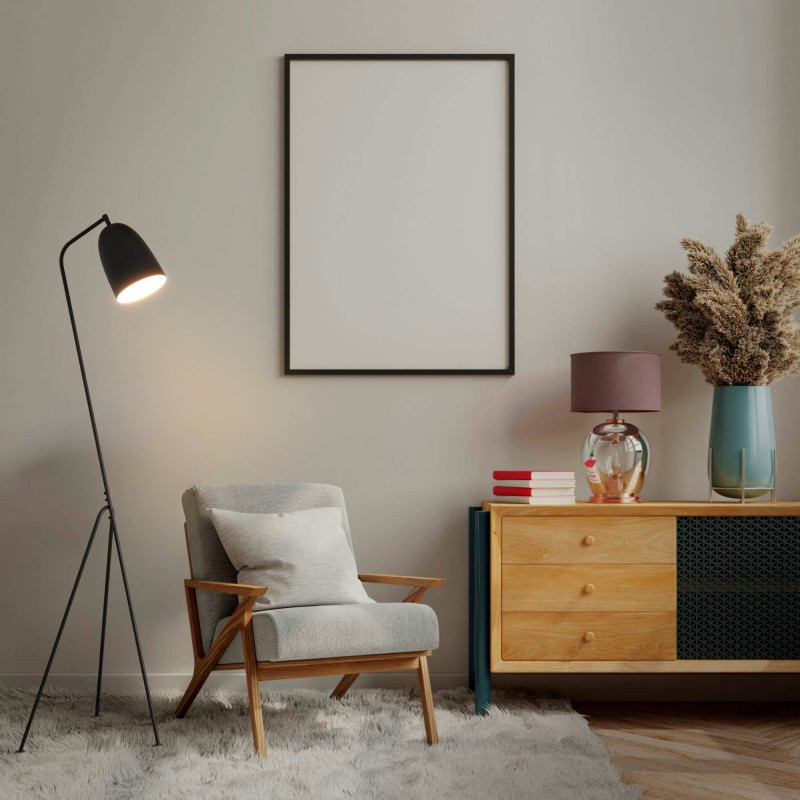 Design floor lamp "Shoppen"