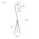 Design floor lamp "Shoppen"