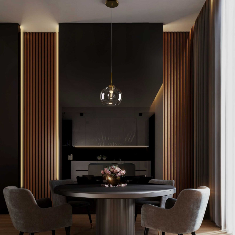 Glass pendant light "Cleire" - E27