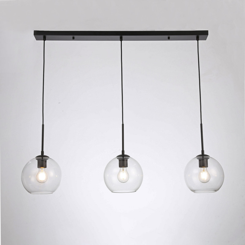 Triple glass pendant light "Merce" - 3 x E27