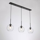 Triple glass pendant light "Merce" - 3 x E27