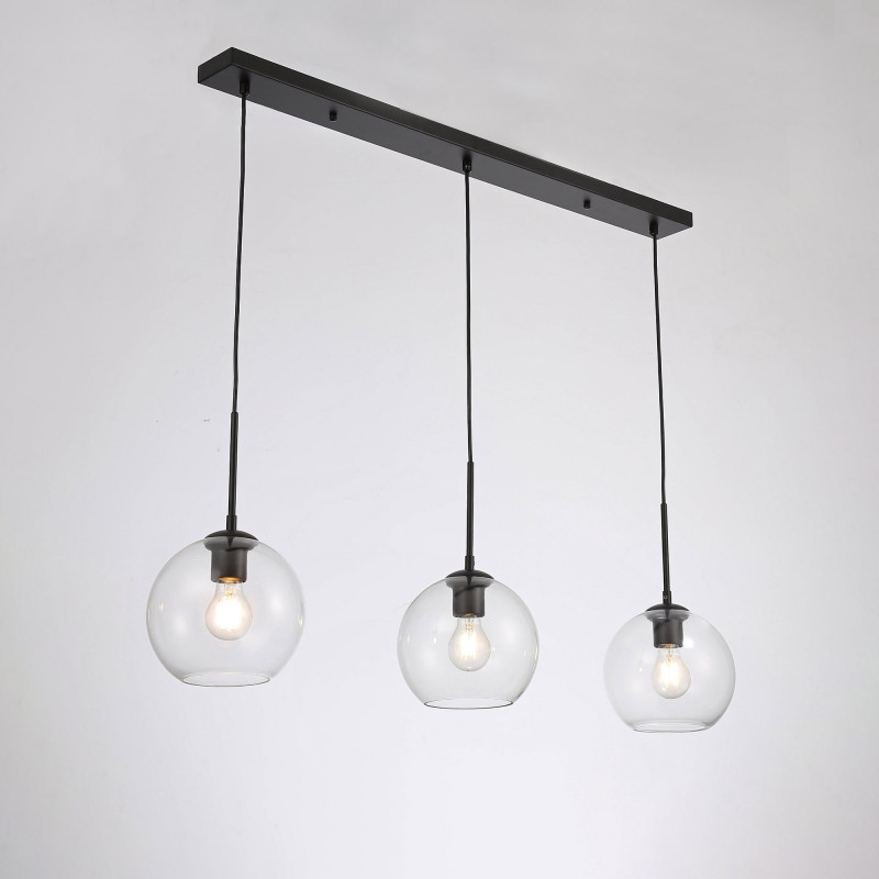 Triple glass pendant light "Merce" - 3 x E27