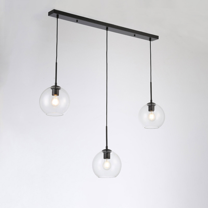 Triple glass pendant light "Merce" - 3 x E27