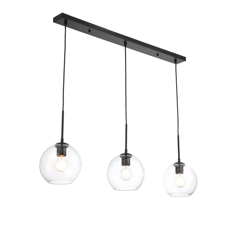 Triple glass pendant light "Merce" - 3 x E27