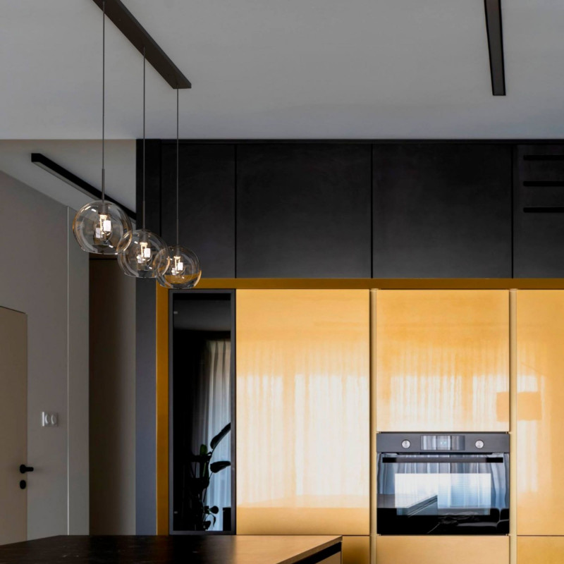 Triple glass pendant light "Merce" - 3 x E27