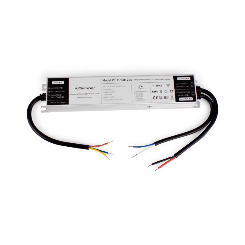 Dimmable power supply TRIAC/0-10V 200-250V - Output 24V - 6.25A - 150W