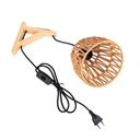 Wooden wall sconce with woven paper lampshade - "Leo"