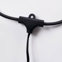 KIT - Outdoor LED string light 11,5 meters + 10 1W E27 LED bulbs - IP44 - Amber