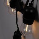 KIT - Outdoor LED string light 11,5 meters + 10 1W E27 LED bulbs - IP44 - Amber