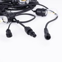 KIT - Outdoor LED string light 11,5 meters + 10 1W E27 LED bulbs - IP44 - Amber