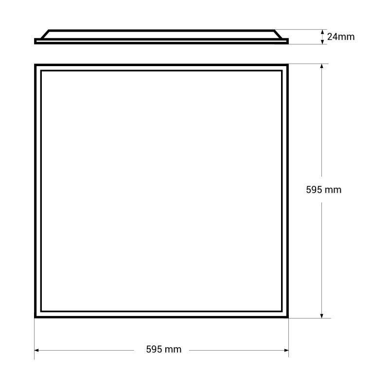 Pack x 6 Recessed Backlight LED panel - 60x60cm - 4860lm - Philips driver - 36W - UGR22 - IP40