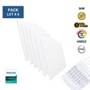 Pack x 6 Recessed Backlight LED panel - 60x60cm - 4860lm - Philips driver - 36W - UGR22 - IP40