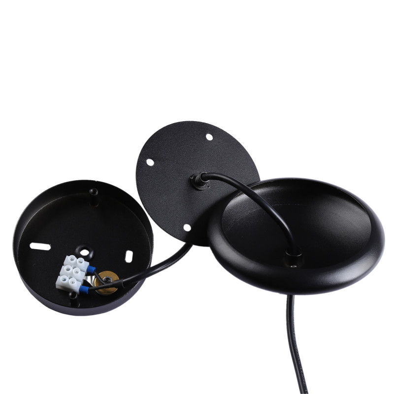 Metal and wood pendant lamp - "Loop"