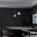 Metal and wood pendant lamp - "Loop"