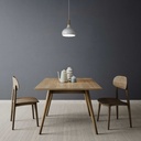 Metal and wood pendant lamp - "Loop"