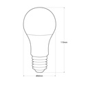 Pack x 10 - LED Bulb E27 A60 - 9W
