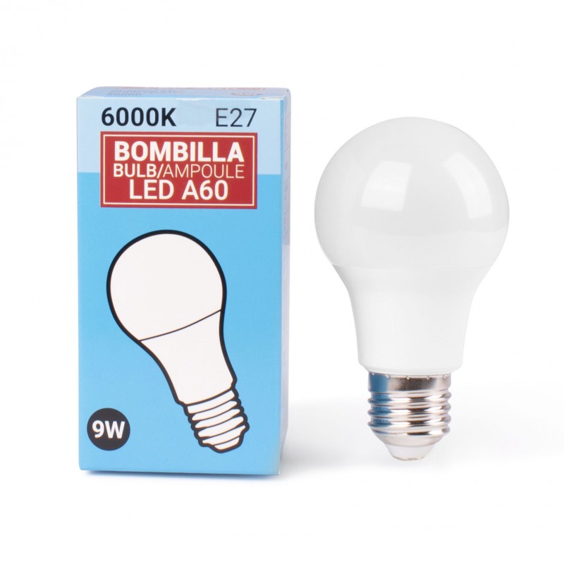 Pack x 10 - LED Bulb E27 A60 - 9W