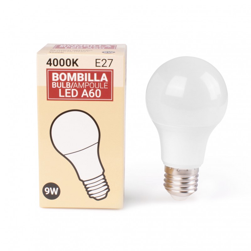 Pack x 10 - LED Bulb E27 A60 - 9W