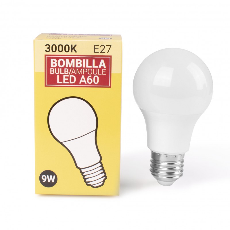 Pack x 10 - LED Bulb E27 A60 - 9W