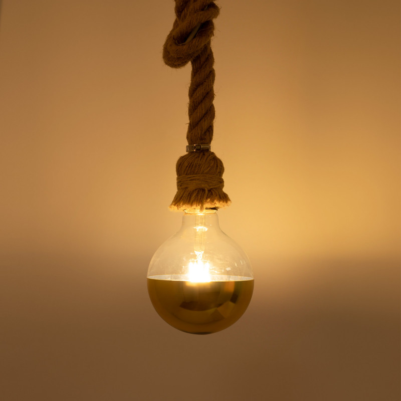 Decorative golden mirrored light bulb - E27 G125 - 6W - 3000K