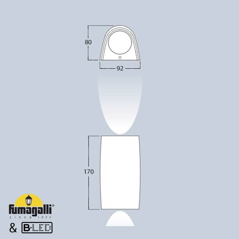 LED wall light up & down FUMAGALLI MARTA GU10 3.5W