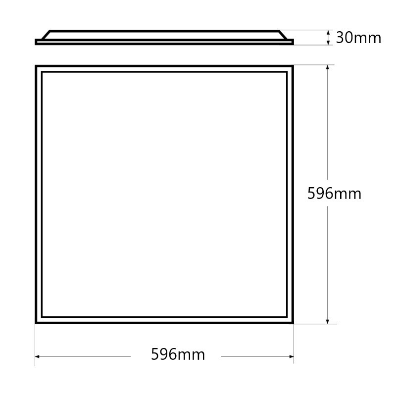 Recessed CCT Backlight LED Panel - 60x60cm - 30W - 125lm/W - IP65
