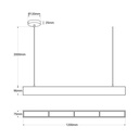 Linear pendant luminaire "Blue Skylight" SMART - CCT - Sky effect - 48W - UGR16