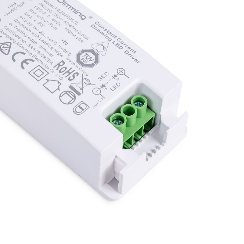 TRIAC dimmable driver - 2-6V DC - 700mA - 4.2W