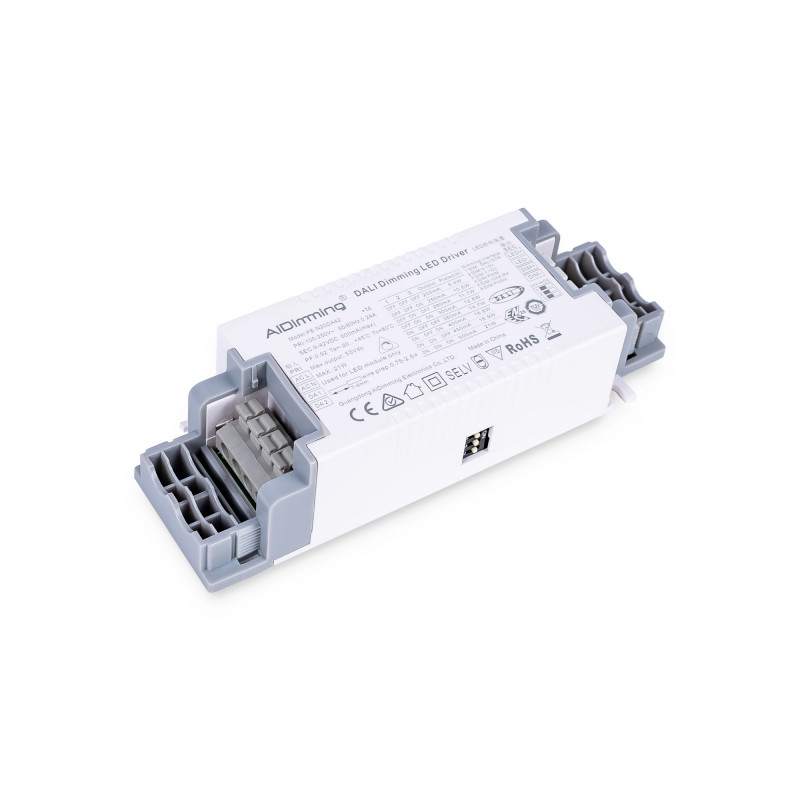 DALI + 1/0-10V + PUSH dimmable driver - 9-42V DC - Multi current (200-500mA)