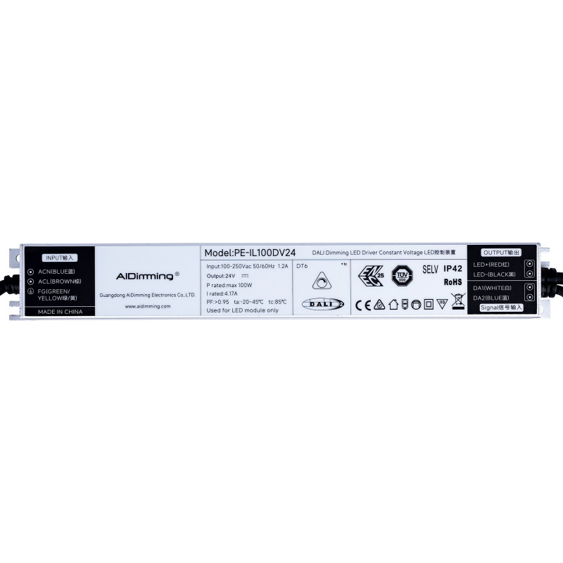 DALI DT6 dimmable power supply - 24V DC - 4.17A - 100W