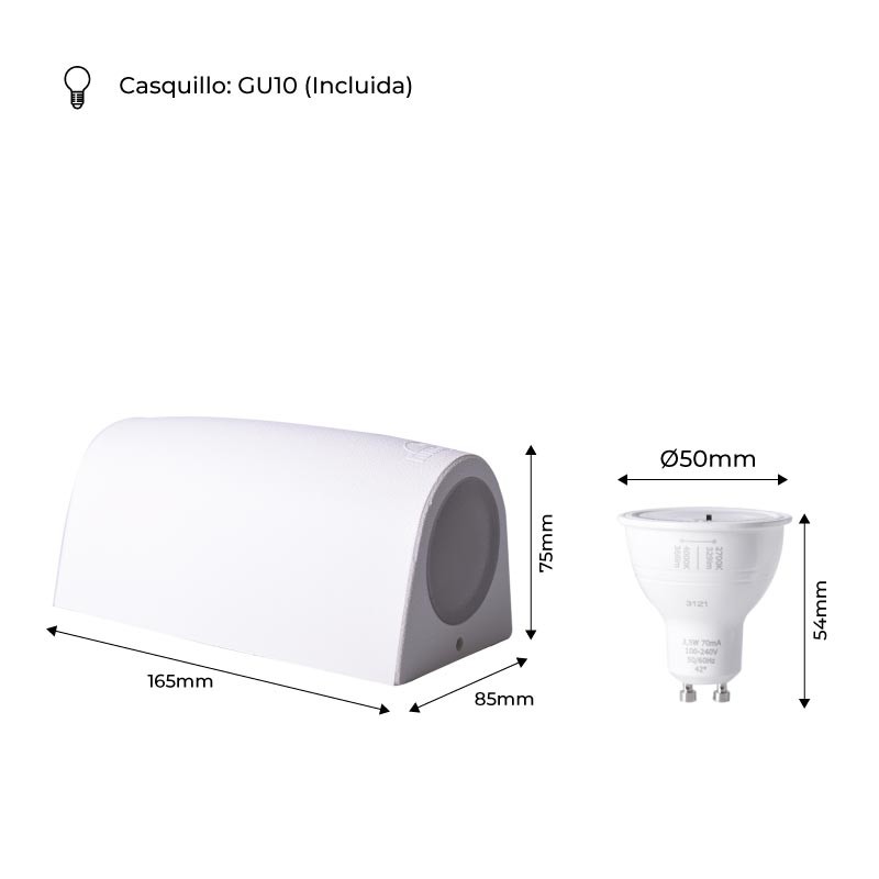 LED wall light up & down FUMAGALLI MARTA GU10 3.5W