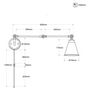 Plug-in adjustable wall sconce - "Tika"