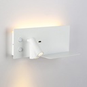 Wall reading light with USB port "Kerta" (right) - Double lighting - 3W+7W