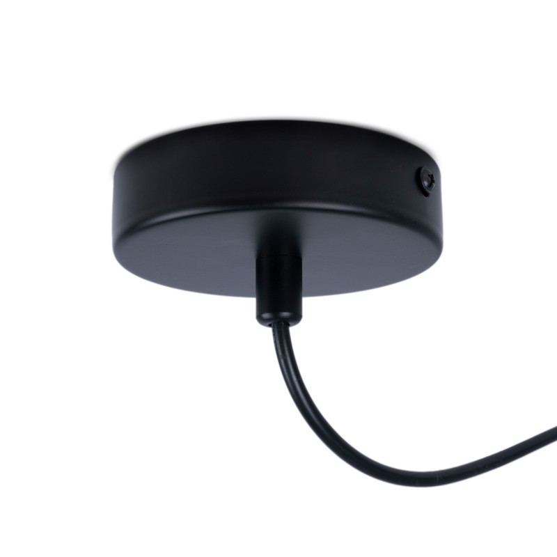 Acoustic horizontal pendant lamp "DRAC" - 4 luminous spheres and 8 sound absorbing spheres
