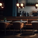 Acoustic horizontal pendant lamp "DRAC" - 4 luminous spheres and 8 sound absorbing spheres