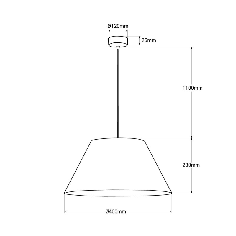 Acoustic pendant lamp "Gandal 40" - ø 40cm