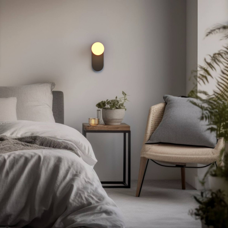 Crystal ball wall light "Brian" - E27