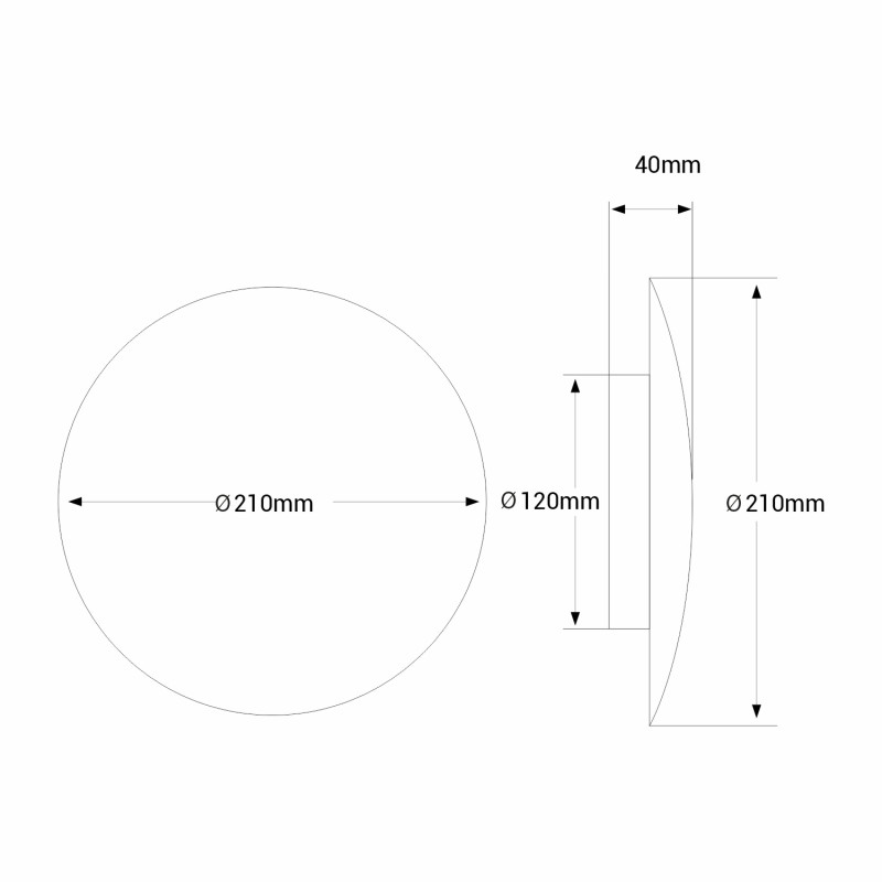 Round LED wall light "Eclipsis" - 12W - 3000K - CRI90 - KeGu Driver - IP20