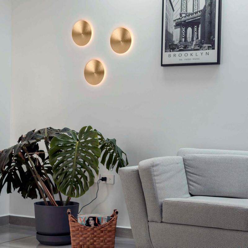 Round LED wall light "Eclipsis" - 12W - 3000K - CRI90 - KeGu Driver - IP20