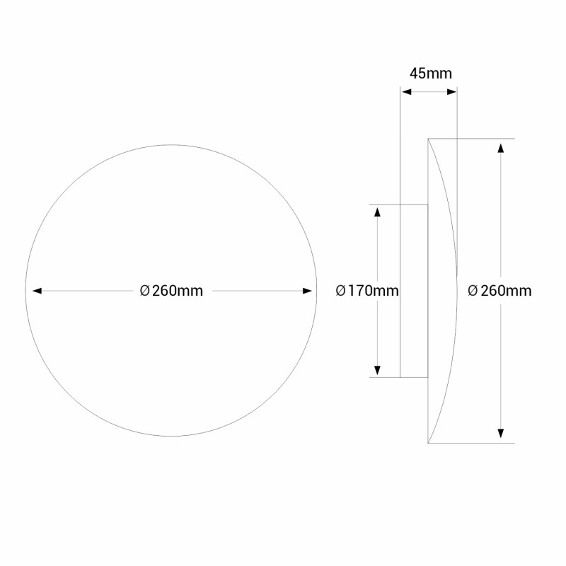 Round LED Wall light "Eclipsis" - 18W - 3000K - CRI90 - KeGu Driver - IP20