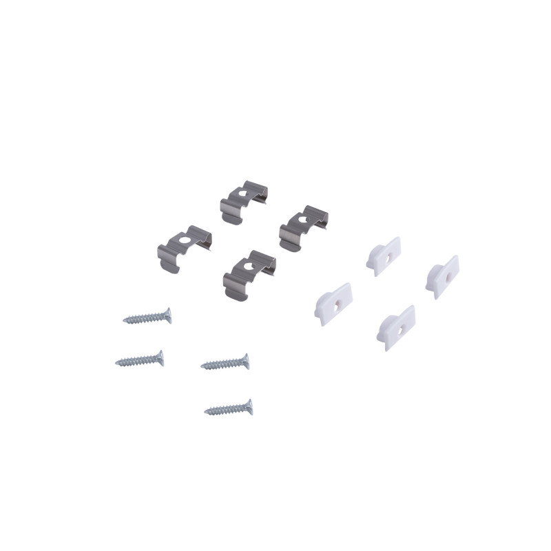 Profile for LED Strip - Surface Mounted - 17x8mm - Complete kit - 2 meters